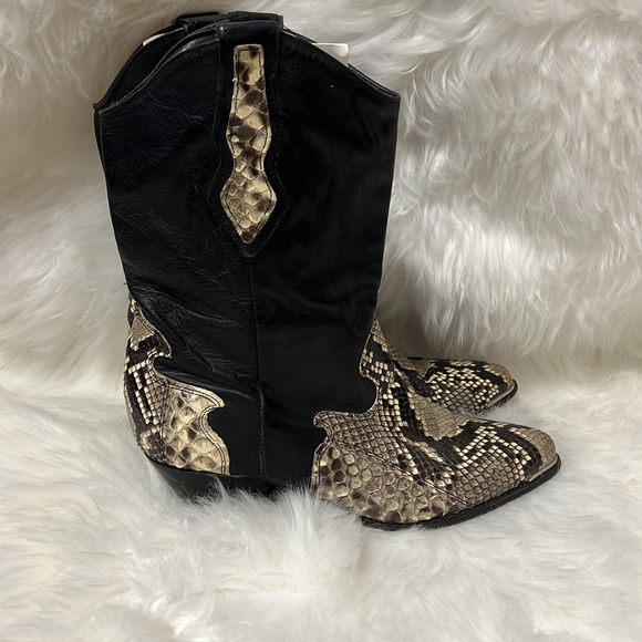 Code West Snake and Leather Boots - Picture 2 of 5